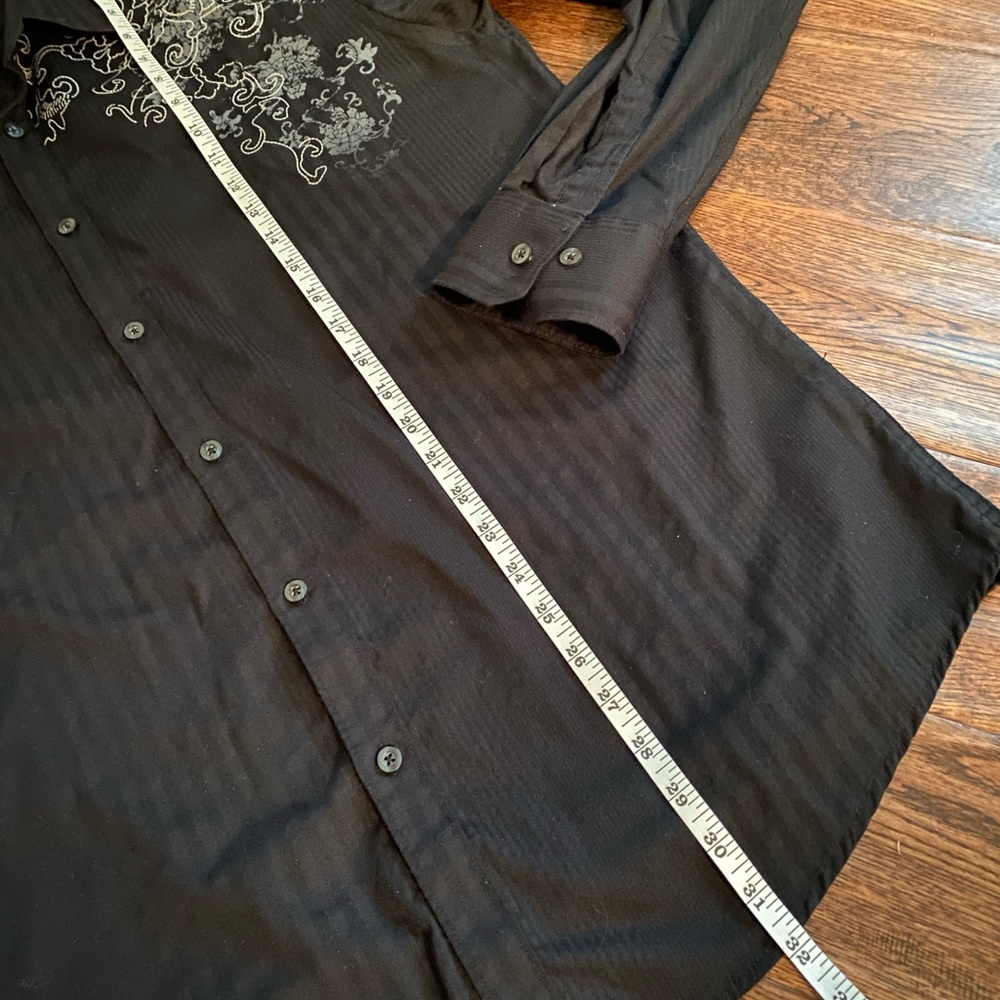 Men’s Black Button Up Shirt - Picture 5 of 6